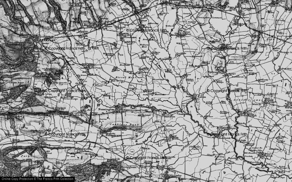 Old Map of Muscoates, 1898 in 1898