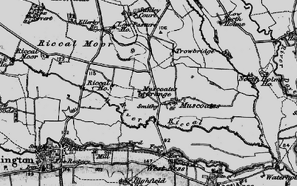Old map of Muscoates in 1898