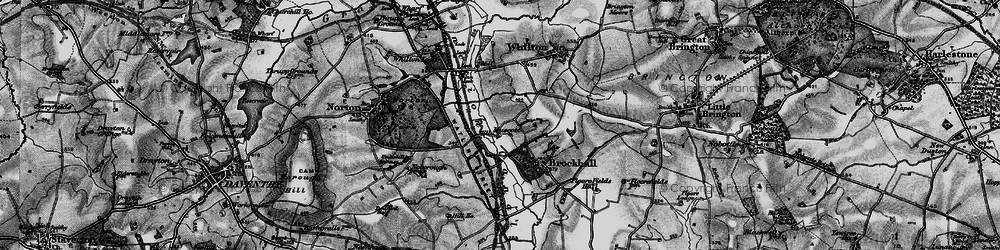 Old map of Muscott in 1898