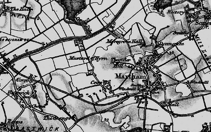 Old map of Mustard Hyrn in 1898