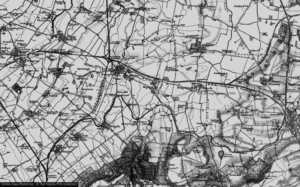 Old Map of Muston, 1899 in 1899