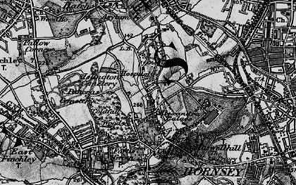 Old map of Alexandra Palace in 1896