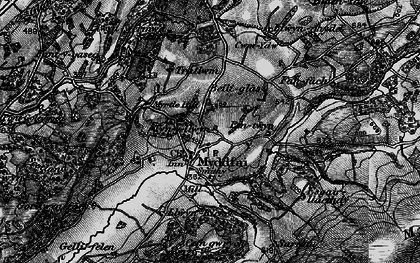 Old map of Myddfai in 1898