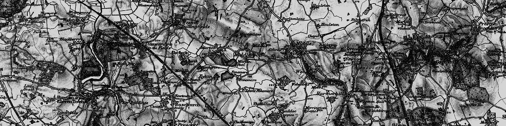Old map of Leasows, The in 1899