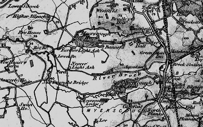 Old map of Myerscough in 1896