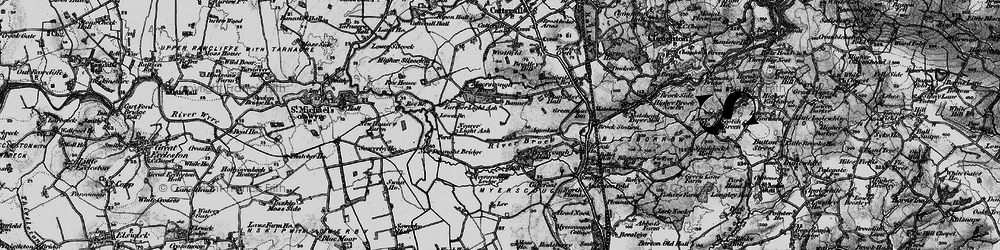 Old map of Lancaster Canal in 1896