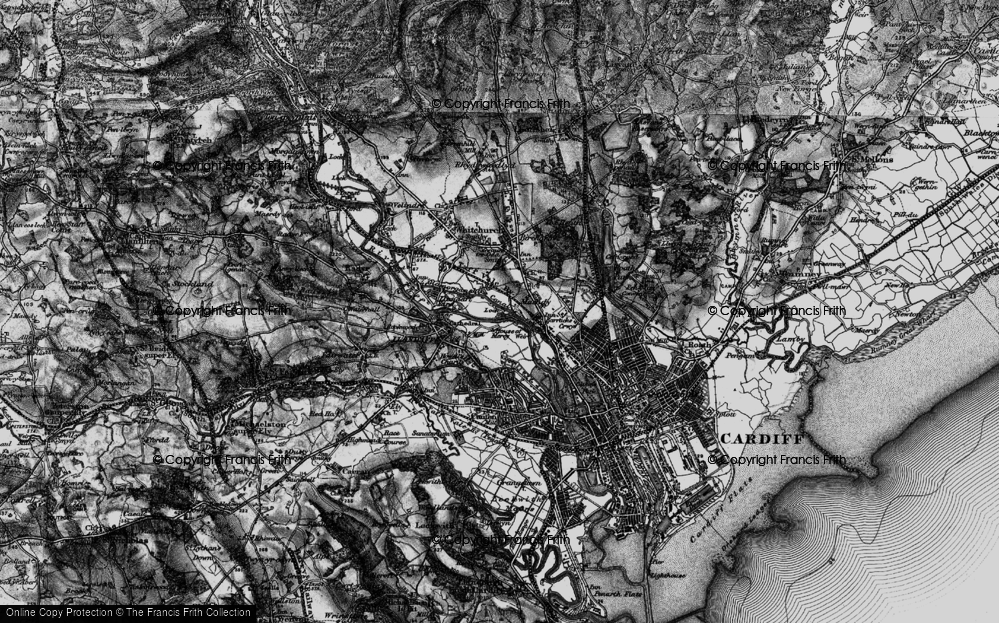 Old Map of Mynachdy, 1898 in 1898