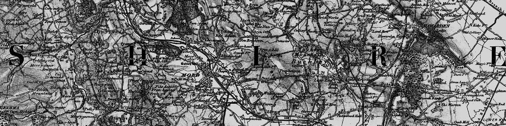 Old map of Mynydd Isa in 1897