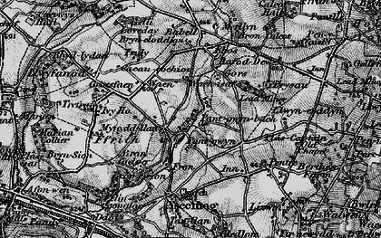 Old map of Mynydd-llan in 1896