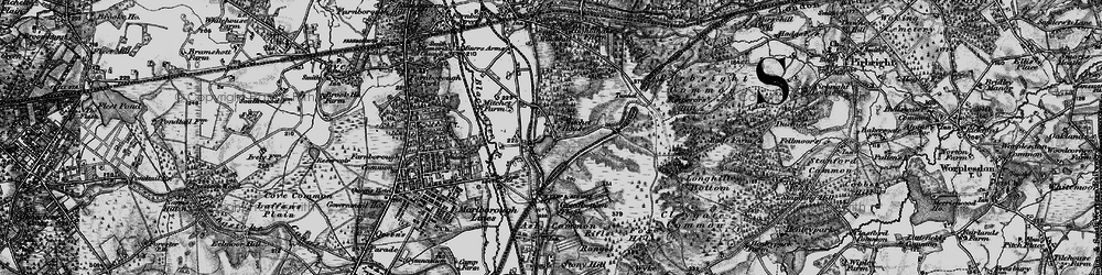 Old map of Mytchett Place in 1895