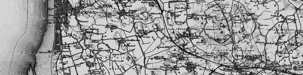 Old map of Todderstaffe Hall in 1896