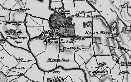 Old map of Myton Hall in 1898