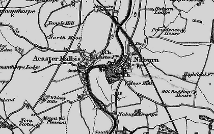 Old map of Naburn in 1898