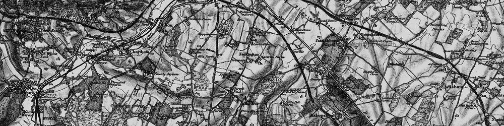 Old map of Nackington in 1895