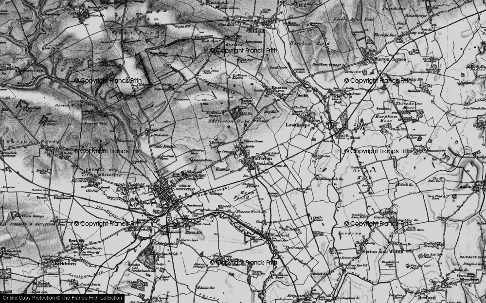 Old Map of Nafferton, 1898 in 1898