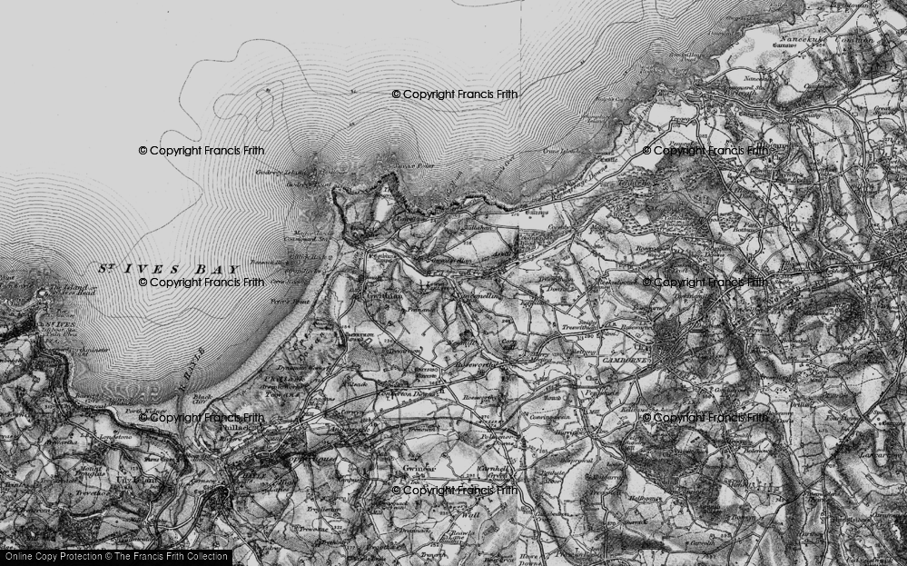 Old Map of Nancemellin, 1896 in 1896