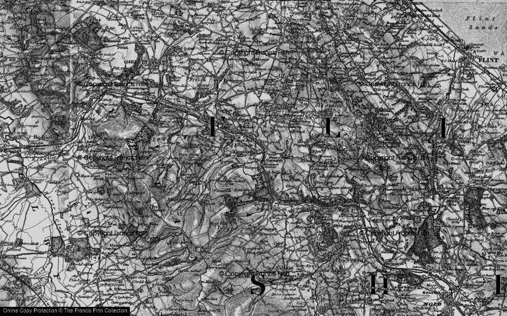 Old Map of Nannerch, 1896 in 1896