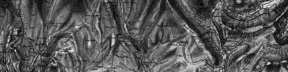 Old map of Blaen Gloddfa-fawr in 1898
