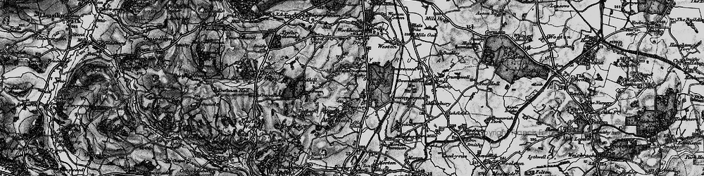 Old map of Nant y Caws in 1897