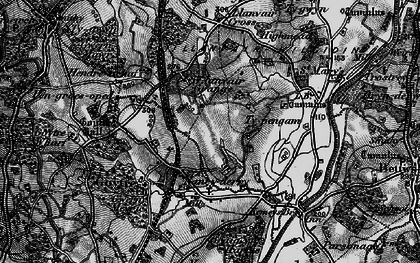 Old map of Nant-y-derry in 1896