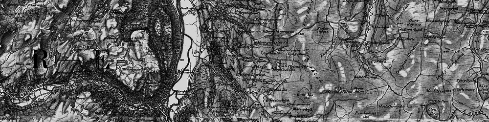Old map of Bryn Beddau in 1899
