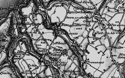 Old map of Nanternis in 1898