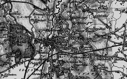 Old map of Nantwich in 1897