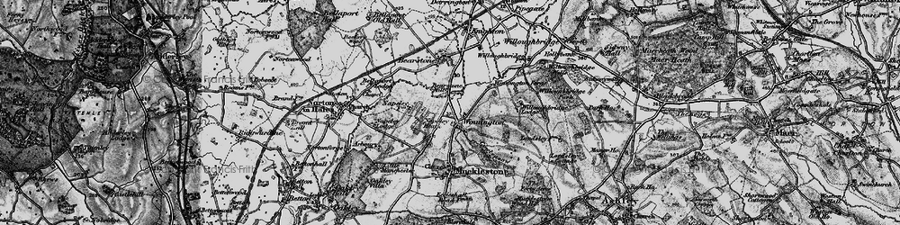 Old map of Willoughbridge Lodge in 1897
