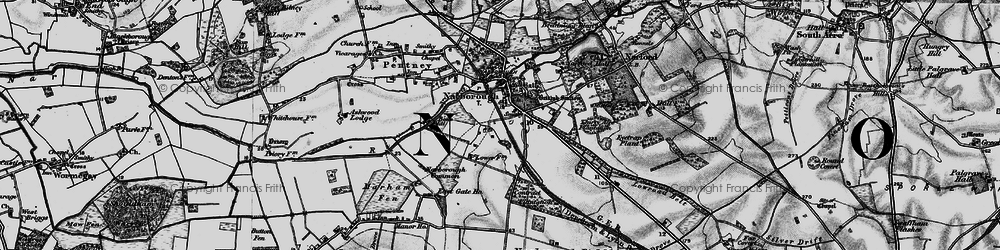 Old map of Narborough in 1898