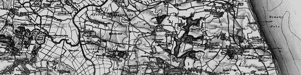 Old map of Narrowgate Corner in 1898