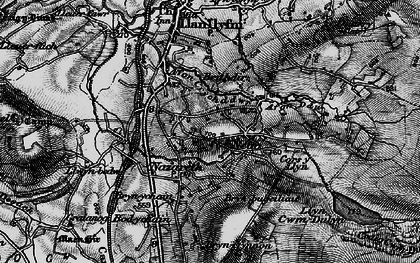 Old map of Afon Crychddwr in 1899