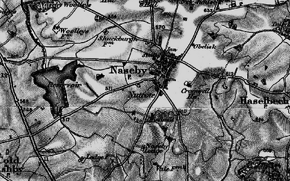 Old map of Naseby in 1898