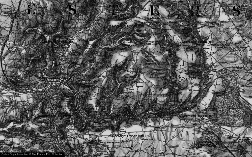 Old Map of Historic Map covering Lypiatt Park in 1896
