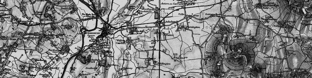 Old map of Natton in 1896