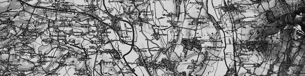 Old map of Naunton in 1898