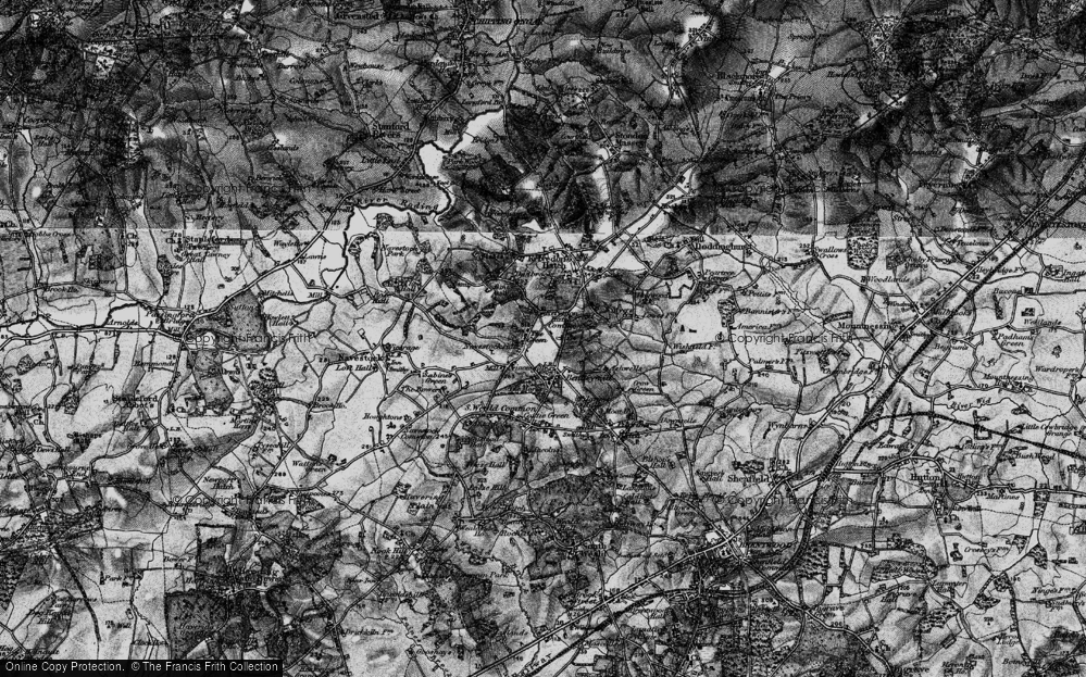 Old Map of Navestock Side, 1896 in 1896