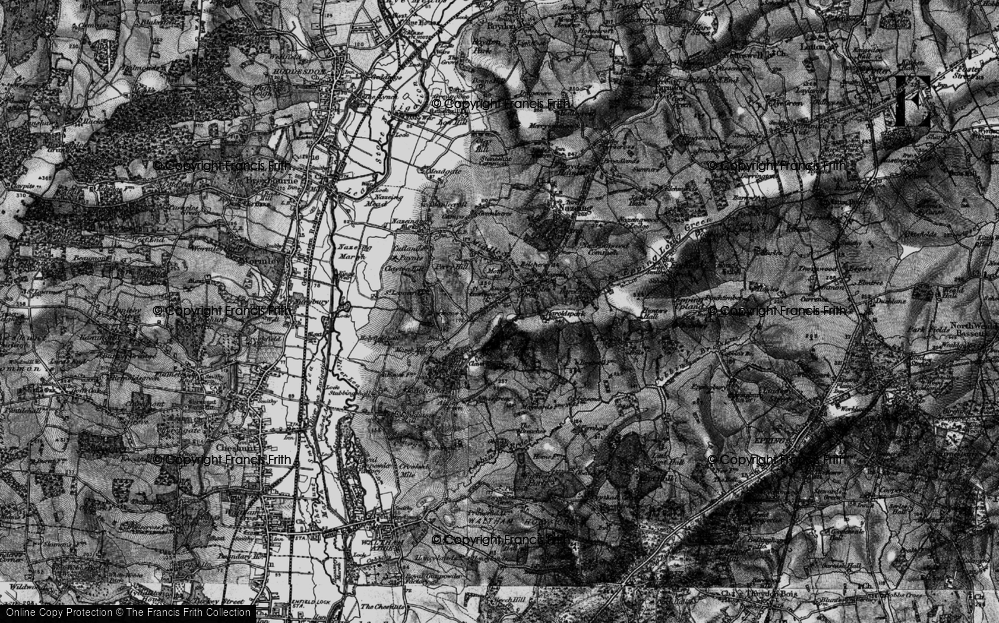 Old Map of Nazeing Long Green, 1896 in 1896
