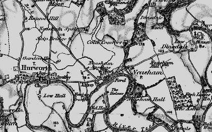 Old map of Neasham Hall in 1898