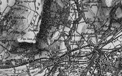 Old map of Neath Abbey in 1898