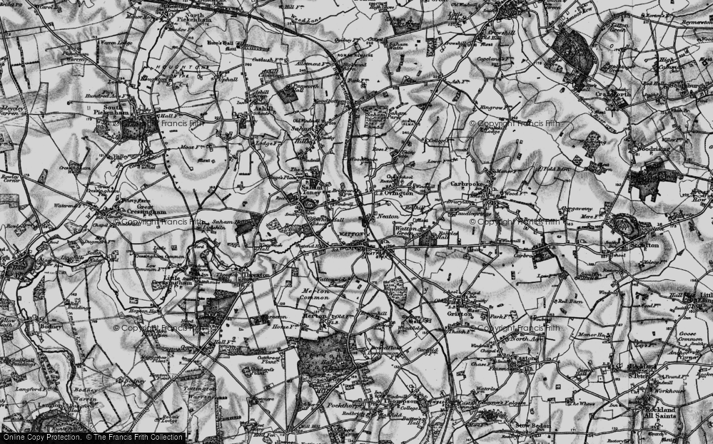 Old Map of Neaton, 1898 in 1898