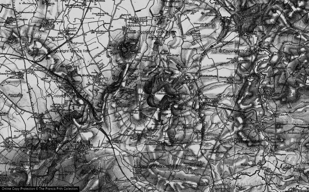 Old Map of Historic Map covering Lark Stoke in 1898