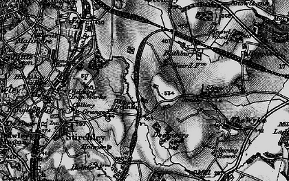 Old map of Nedge Hill in 1897