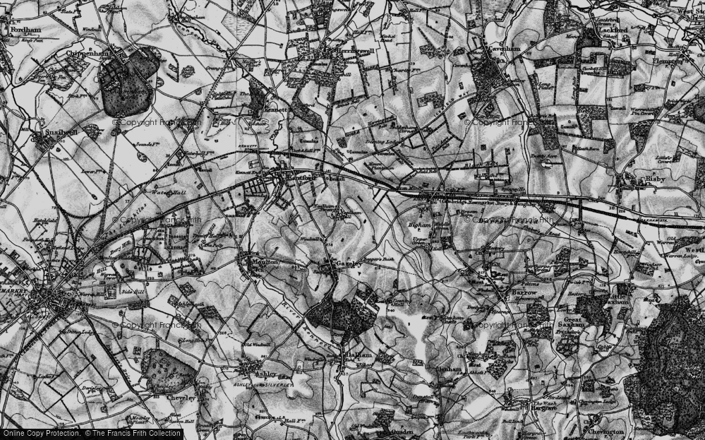 Old Map of Needham Street, 1898 in 1898