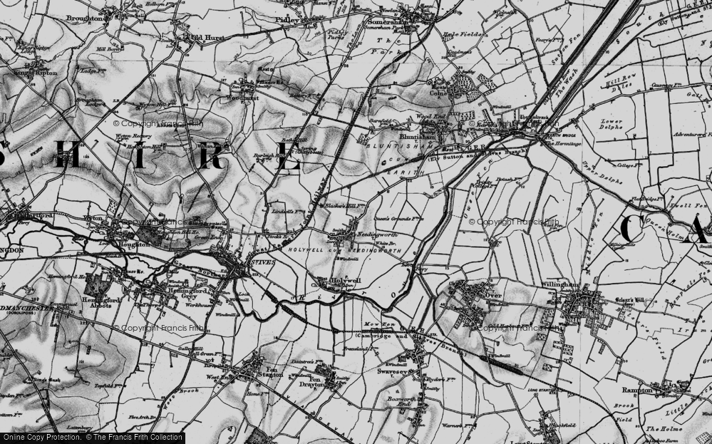 Old Map of Historic Map covering Brownshill Staunch in 1898