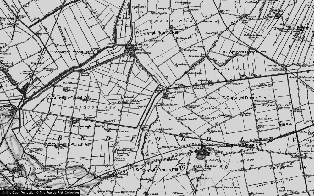 Old Map of Nene Terrace, 1898 in 1898