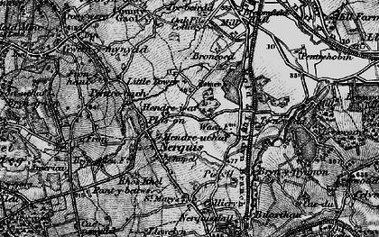 Old map of Broncoed-isaf in 1897