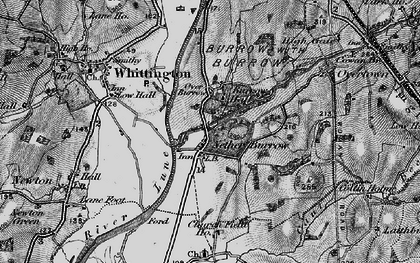 Old map of Nether Burrow in 1898