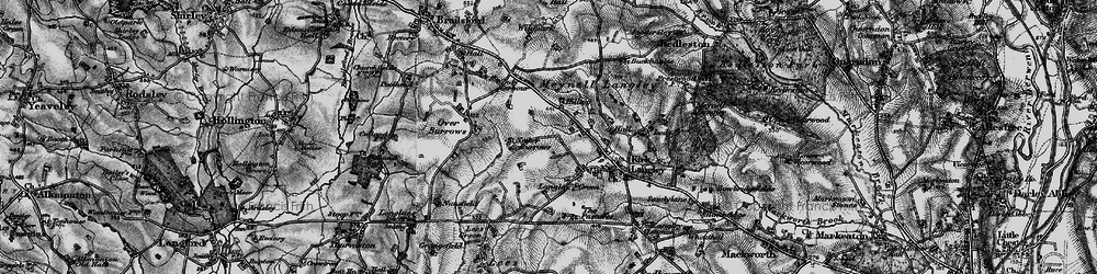 Old map of Buck Hazels in 1897