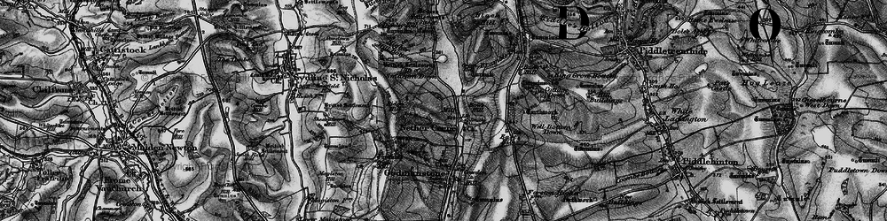 Old map of Nether Cerne in 1898
