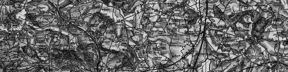 Old map of Nether Handley in 1896